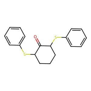 Cyclohexanone, 2,6-bis(phenylthio)- structure