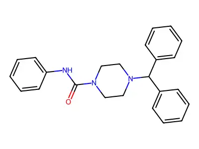 4-Benzhydryl-N-phenyl-1-piperazinecarboxamide structure