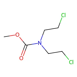 methyl N,N-bis(2-chloroethyl)carbamate structure