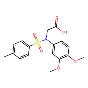 N-(3,4-Dimethoxyphenyl)-N-[(4-methylphenyl)sulfonyl]glycine structure