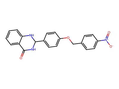 2-{4-[(4-Nitrophenyl)methoxy]phenyl}-1,2,3,4-tetrahydroquinazolin-4-one structure