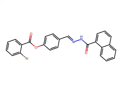 [4-[(Naphthalene-1-carbonylhydrazinylidene)methyl]phenyl] 2-bromobenzoate structure