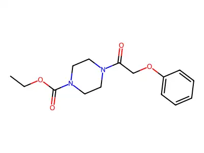 Ethyl 4-(phenoxyacetyl)-1-piperazinecarboxylate structure