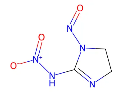 1H-Imidazol-2-amine, 4,5-dihydro-N-nitro-1-nitroso- structure