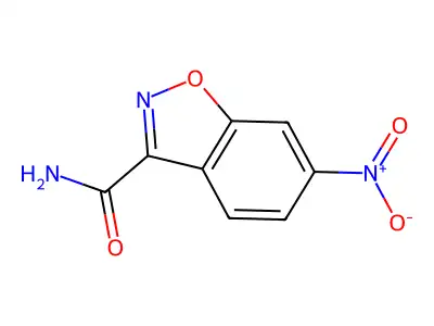 6-Nitro-1,2-benzoxazole-3-carboxamide structure