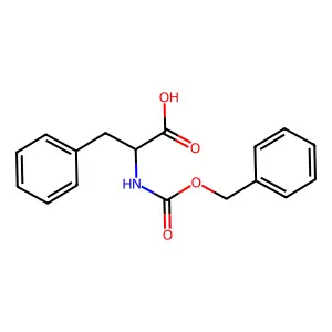 N-benzyloxycarbonyl-DL-3-phenylalanine structure