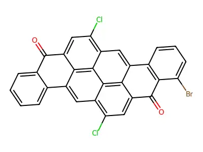 Bromo-6,14-dichloropyranthrene-8,16-dione structure