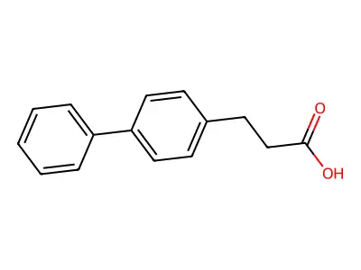 2(4-Biphenyl)propionic acid structure