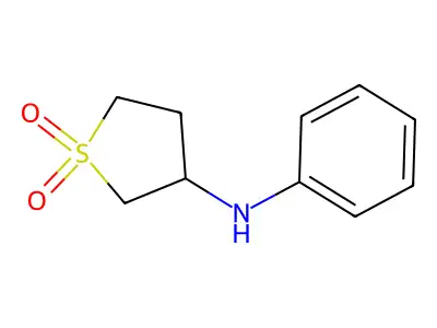 3-Anilino-1lambda~6~-thiolane-1,1-dione structure