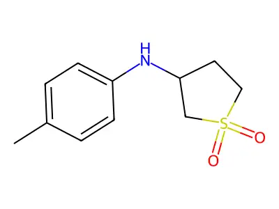 3-Thiophenamine, tetrahydro-N-(4-methylphenyl)-, 1,1-dioxide structure
