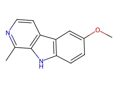 6-Methoxy-1-methyl-9H-pyrido(3,4-b)indole structure