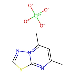 1,3,4-Thiadiazolo(3,4-a)pyrimidin-4-ium, 5,7-dimethyl-, perclorate structure