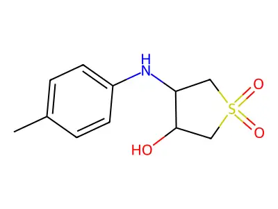 4-(4-Methylanilino)-1,1-dioxothiolan-3-ol structure