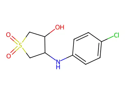 4-(4-Chloro-phenylamino)-1,1-dioxo-tetrahydro-1lambda*6*-thiophen-3-ol structure