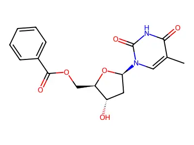 5'-O-Benzoylthymidine structure