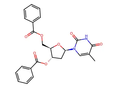 3',5'-di-O-benzoyl thymidine structure