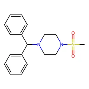1-Benzhydryl-4-methylsulfonylpiperazine structure