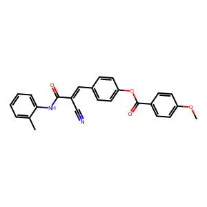 [4-[(E)-2-cyano-3-(2-methylanilino)-3-oxoprop-1-enyl]phenyl] 4-methoxybenzoate structure