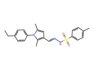 N'-{(E)-[1-(4-ethylphenyl)-2,5-dimethyl-1H-pyrrol-3-yl]methylidene}-4-methylbenzenesulfonohydrazide structure