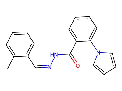 N-[(2-methylphenyl)methylideneamino]-2-pyrrol-1-ylbenzamide structure