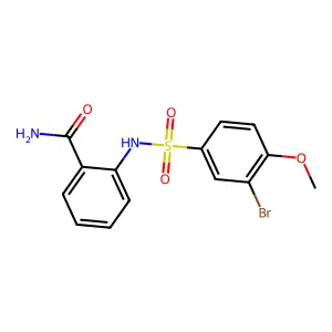 2-[(3-Bromo-4-methoxyphenyl)sulfonylamino]benzamide structure