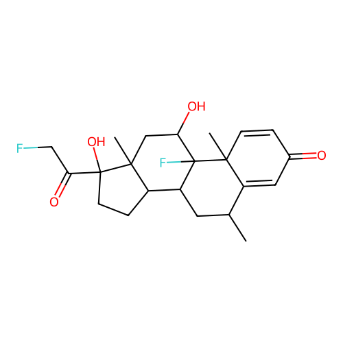 (6S,8S,9R,10S,11S,13S,14S,17R)-9-fluoro-17-(2-fluoroacetyl)-11,17-dihydroxy-6,10,13-trimethyl-6,7,8,11,12,14,15,16-octahydrocyclopenta[a]phenanthren-3-one structure