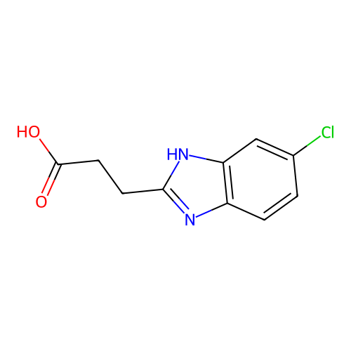 3-(6-Chloro-1H-benzoimidazol-2-yl)-propionic acid structure