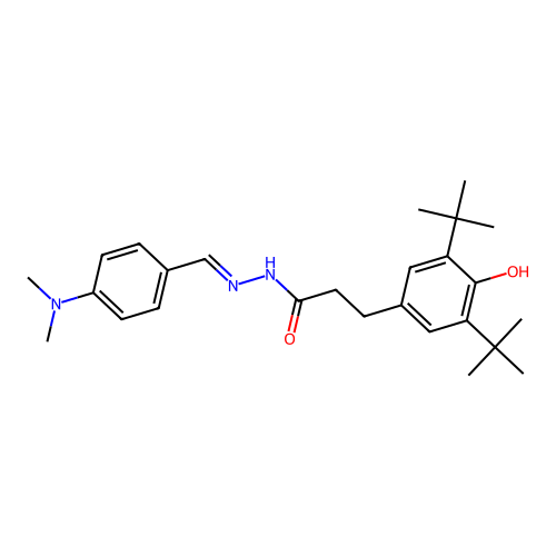 3-(3,5-di-tert-butyl-4-hydroxyphenyl)-N'-{(E)-[4-(dimethylamino)phenyl]methylidene}propanehydrazide structure