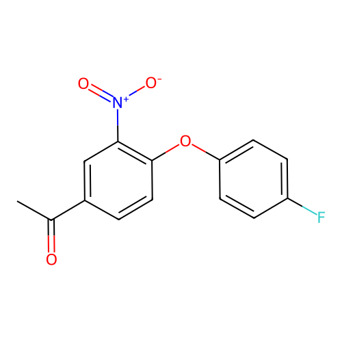1-(4-(4-Fluorophenoxy)-3-nitrophenyl)ethan-1-one structure
