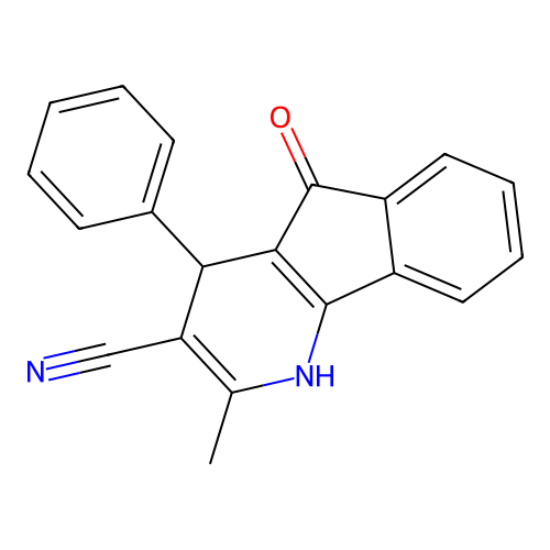 2-Methyl-5-oxo-4-phenyl-4,5-dihydro-1H-indeno[1,2-b]pyridine-3-carbonitrile structure