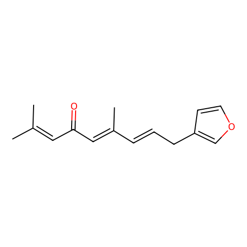 2,5,7-Nonatrien-4-one, 9-(3-furanyl)-2,6-dimethyl-, (E,E)- structure