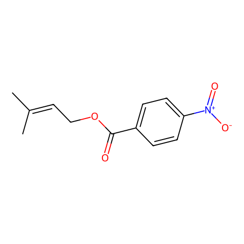 4-Nitrobenzoic acid, 3-methylbut-2-enyl ester structure