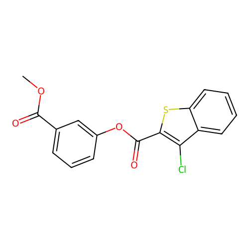 3-(Methoxycarbonyl)phenyl 3-chloro-1-benzothiophene-2-carboxylate structure