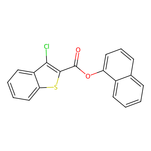 Naphthalen-1-yl 3-chloro-1-benzothiophene-2-carboxylate structure