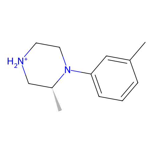 (3R)-3-Methyl-4-(3-methylphenyl)piperazin-1-ium structure