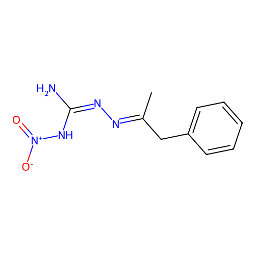 Hydrazinecarboximidamide, 2-(1-methyl-2-phenylethylidene)-N-nitro- structure