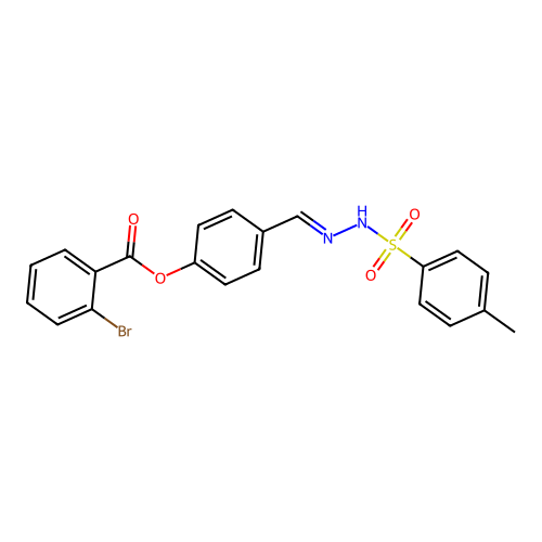 4-(2-((4-Methylphenyl)sulfonyl)carbohydrazonoyl)phenyl 2-bromobenzoate structure