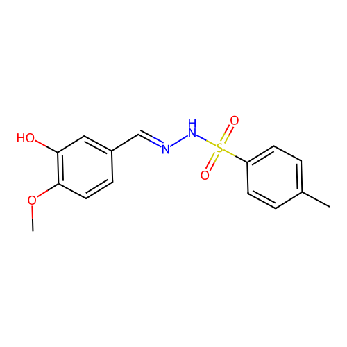 N'-[(E)-(3-hydroxy-4-methoxyphenyl)methylidene]-4-methylbenzenesulfonohydrazide structure
