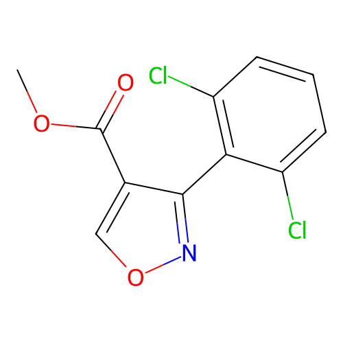 Methyl 3-(2,6-dichlorophenyl)-1,2-oxazole-4-carboxylate structure