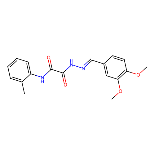 2-(2-(3,4-Dimethoxybenzylidene)hydrazino)-N-(2-methylphenyl)-2-oxoacetamide structure