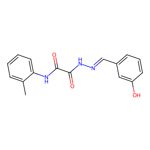 2-(2-(3-Hydroxybenzylidene)hydrazino)-N-(2-methylphenyl)-2-oxoacetamide structure