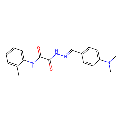 2-(2-(4-(Dimethylamino)benzylidene)hydrazino)-N-(2-methylphenyl)-2-oxoacetamide structure