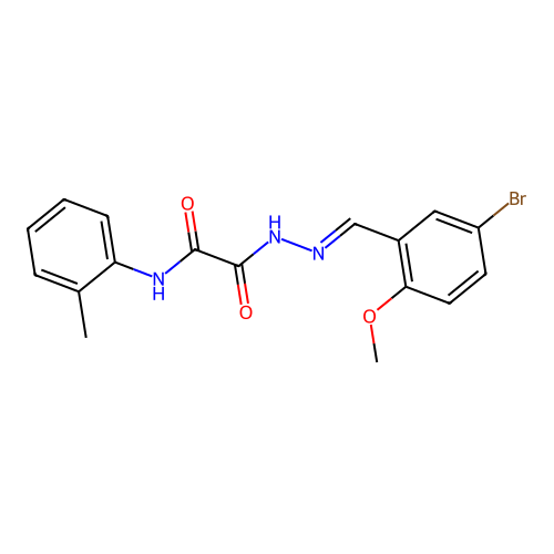 2-[(2E)-2-(5-bromo-2-methoxybenzylidene)hydrazino]-N-(2-methylphenyl)-2-oxoacetamide structure