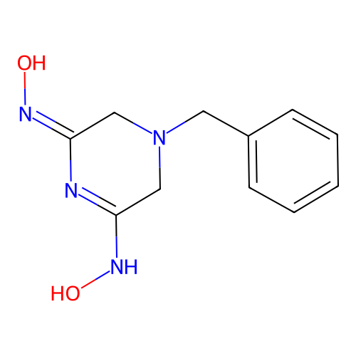 2,6-Piperazinedione, 4-(phenylmethyl)-, dioxime structure