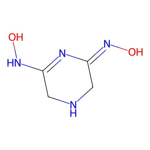 (NE)-N-[5-(hydroxyamino)-2,6-dihydro-1H-pyrazin-3-ylidene]hydroxylamine structure