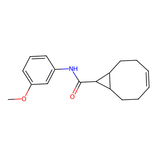 (4Z)-N-(3-methoxyphenyl)bicyclo[6.1.0]non-4-ene-9-carboxamide structure