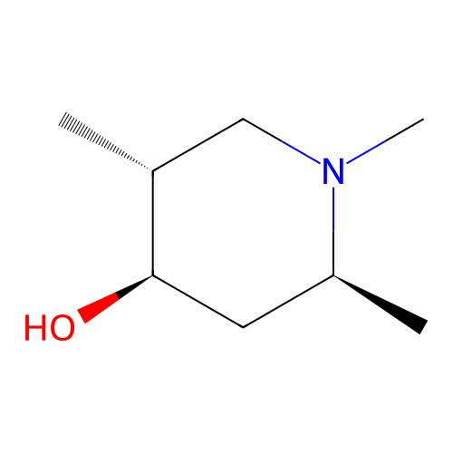 (2S,4R,5R)-1,2,5-trimethylpiperidin-4-ol structure