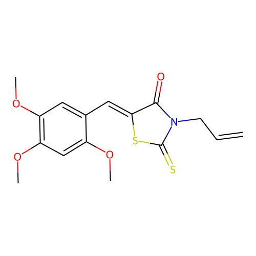 (Z)-3-allyl-2-thioxo-5-(2,4,5-trimethoxybenzylidene)thiazolidin-4-one structure