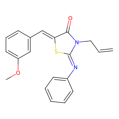3-Allyl-5-(3-methoxybenzylidene)-2-(phenylimino)thiazolidin-4-one structure