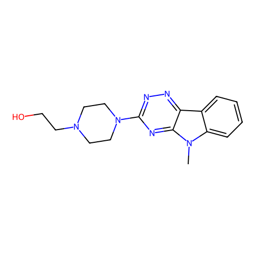2-[4-(5-Methyl-[1,2,4]triazino[5,6-b]indol-3-yl)piperazin-1-yl]ethanol structure